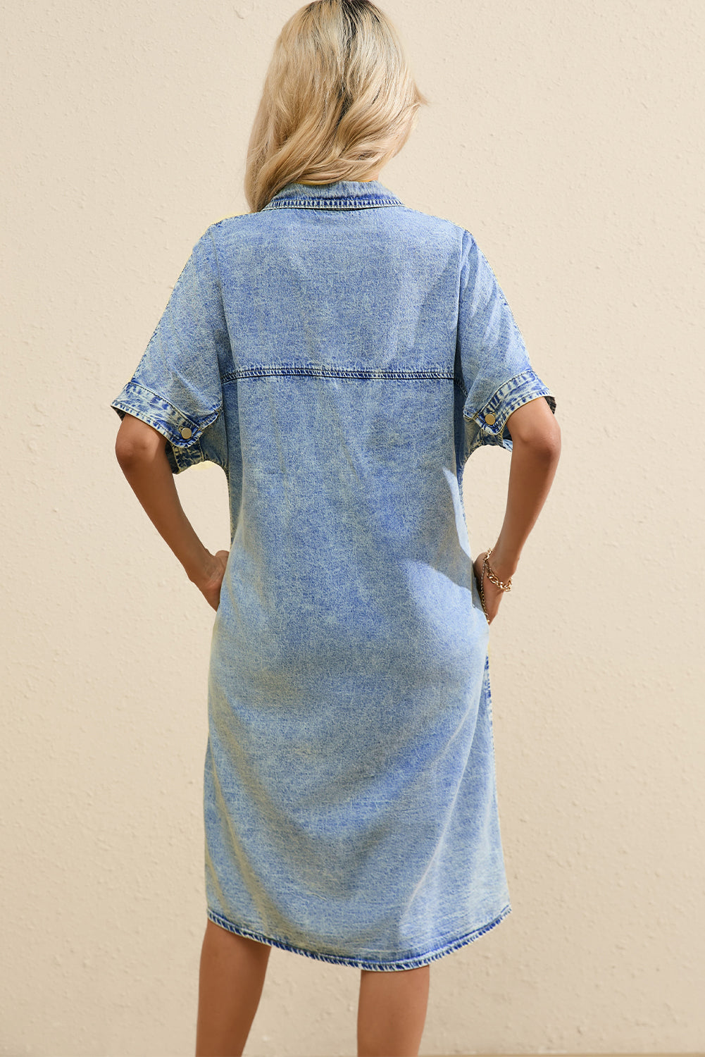 Medium Wash Chambray Dress