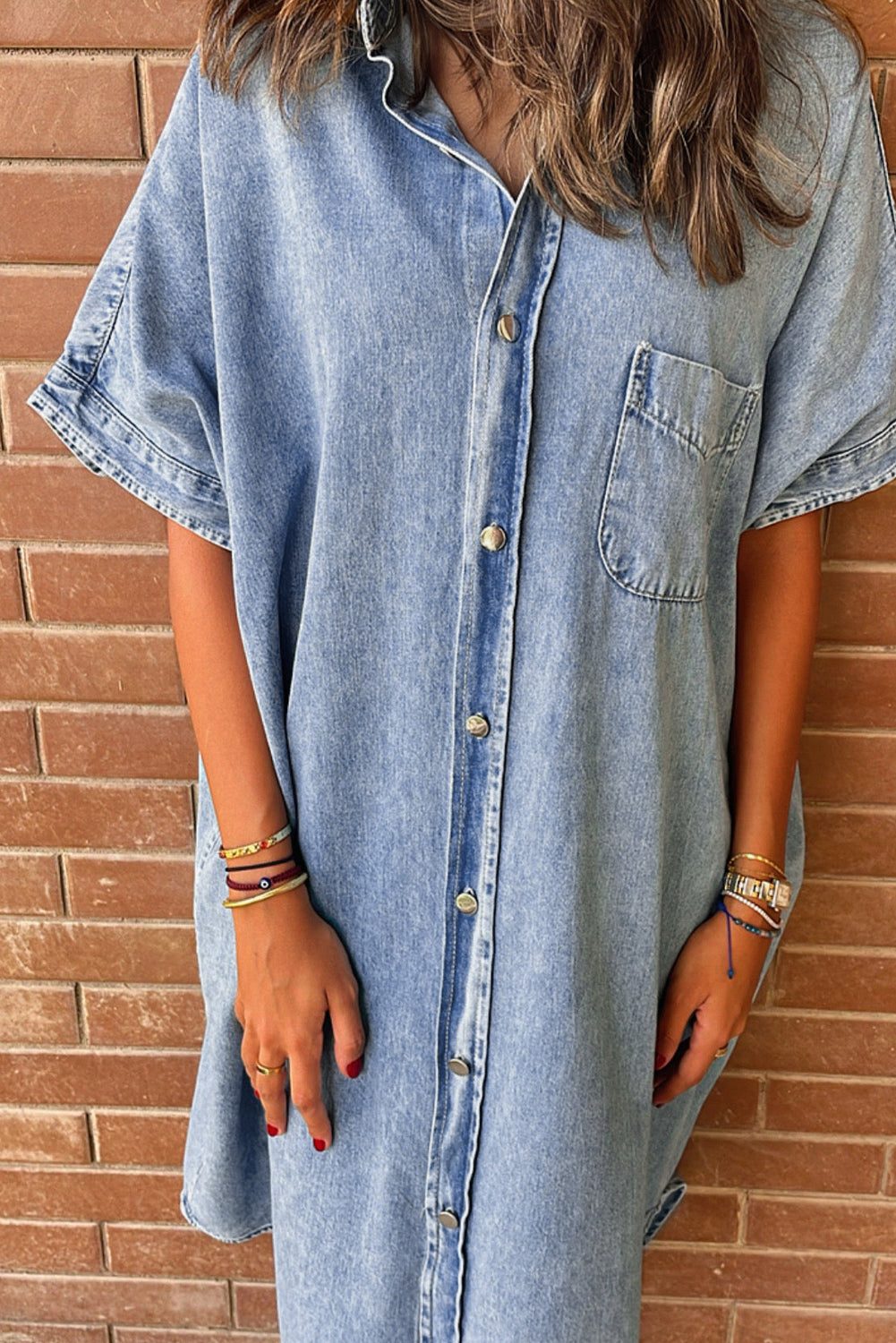 Medium Wash Chambray Dress